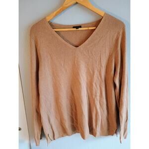 Talbots XL Sandy Brown sweater quiet Luxury capsule wardrobe cozy neutral